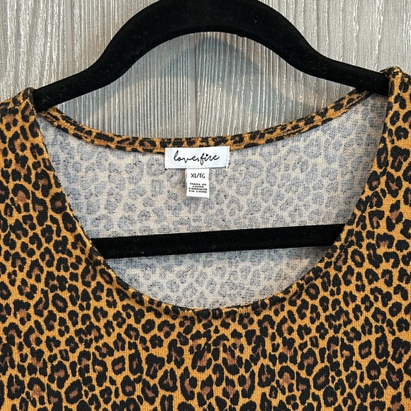“Love, Fire” dress, NWOT, never worn, super cute!!  Leopard print soft fabric - Picture 2 of 6